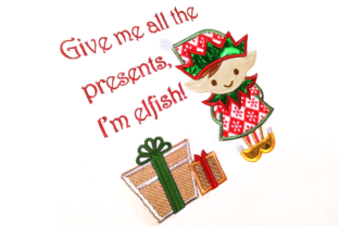 Elfish Christmas Elf Pun Applique Review