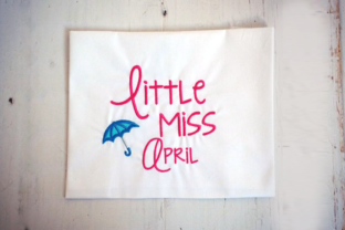 Little Miss April Umbrella Applique Review