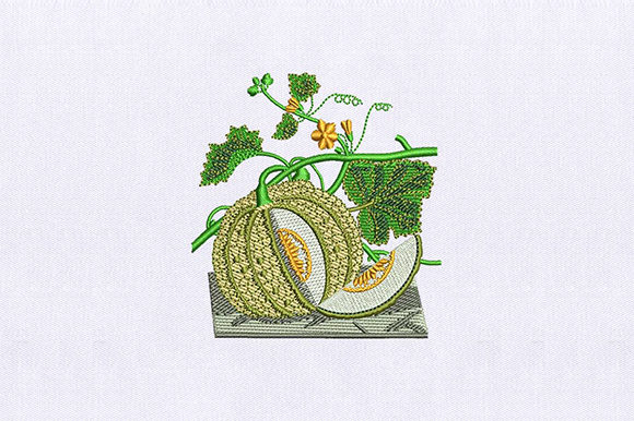Vines Muskmelon: A Sweet Embroidery Design for Handmade Gifts